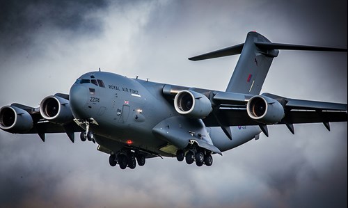 Ten years after the line closed, could the mighty C-17 make a return to production? (Crown Copyright) - Source: https://www.aerosociety.com/news/paris-air-show-2025-day-two/#:~:text=Boeing%20senses%20new%20opportunities%20for%20defence%20business%20in%20Europe